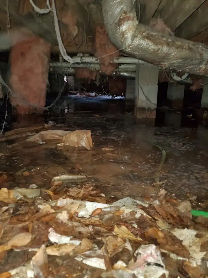 Crawl space flood assessment for Commercial Water Damage Restoration in Mount Arlington