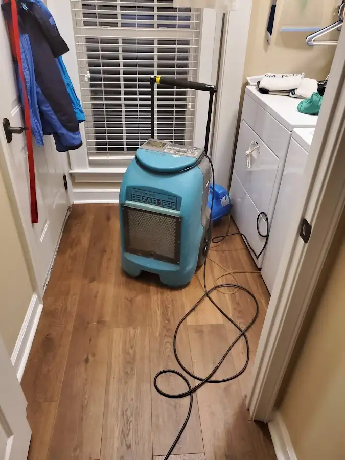 Commercial dehumidifier deployed for Flood Damage Cleanup in Mount Arlington