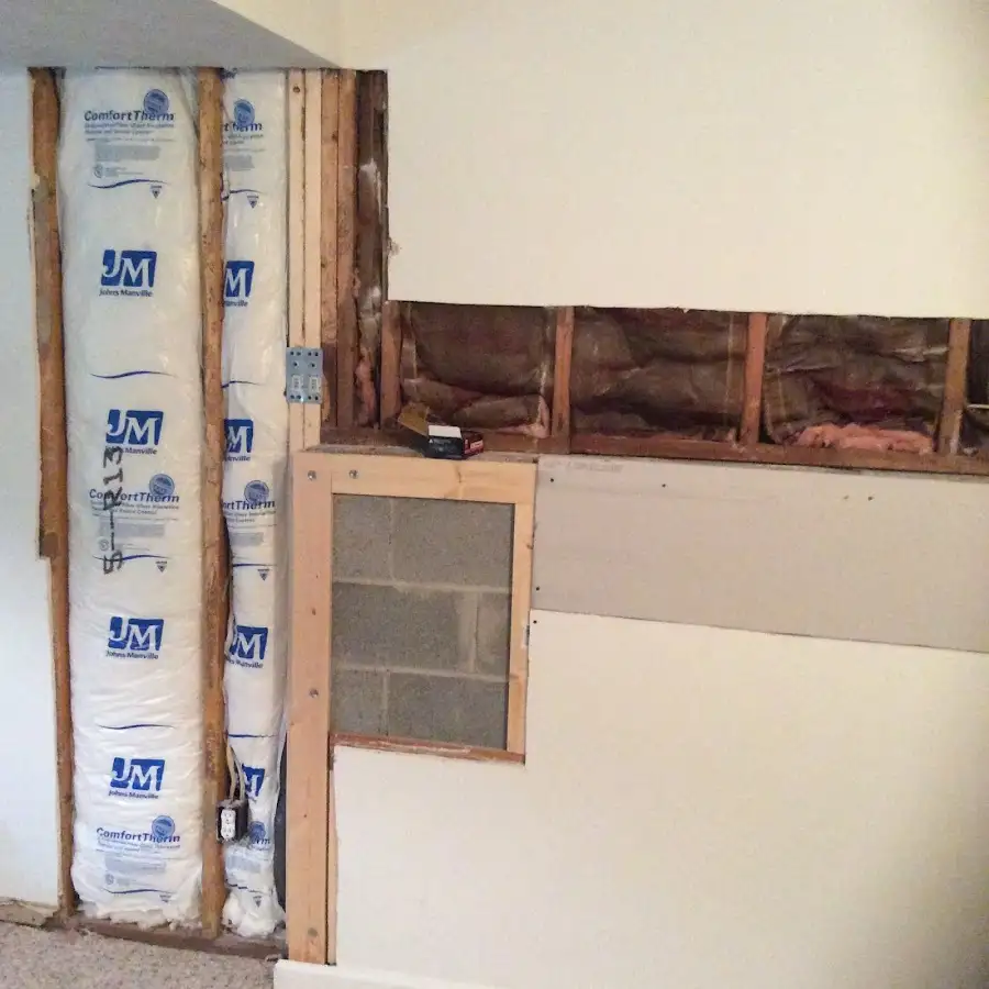 Wall insulation replacement during Contents Cleaning & Restoration in Mount Arlington
